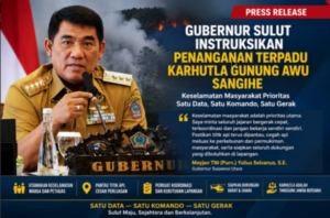 Karhutla Gunung Awu Jadi Perhatian Serius Pemprov Sulut, Yulius Selvanus: Keselamatan Masyarakat Prioritas